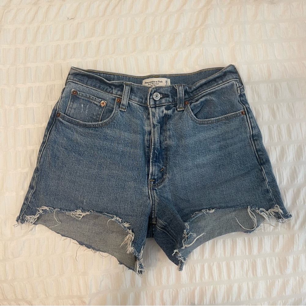 Abercrombie & Fitch High Rise Mom Denim Shorts